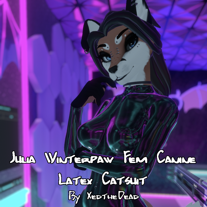 Julia Fem Canine Latex Catsuit-Smart Material