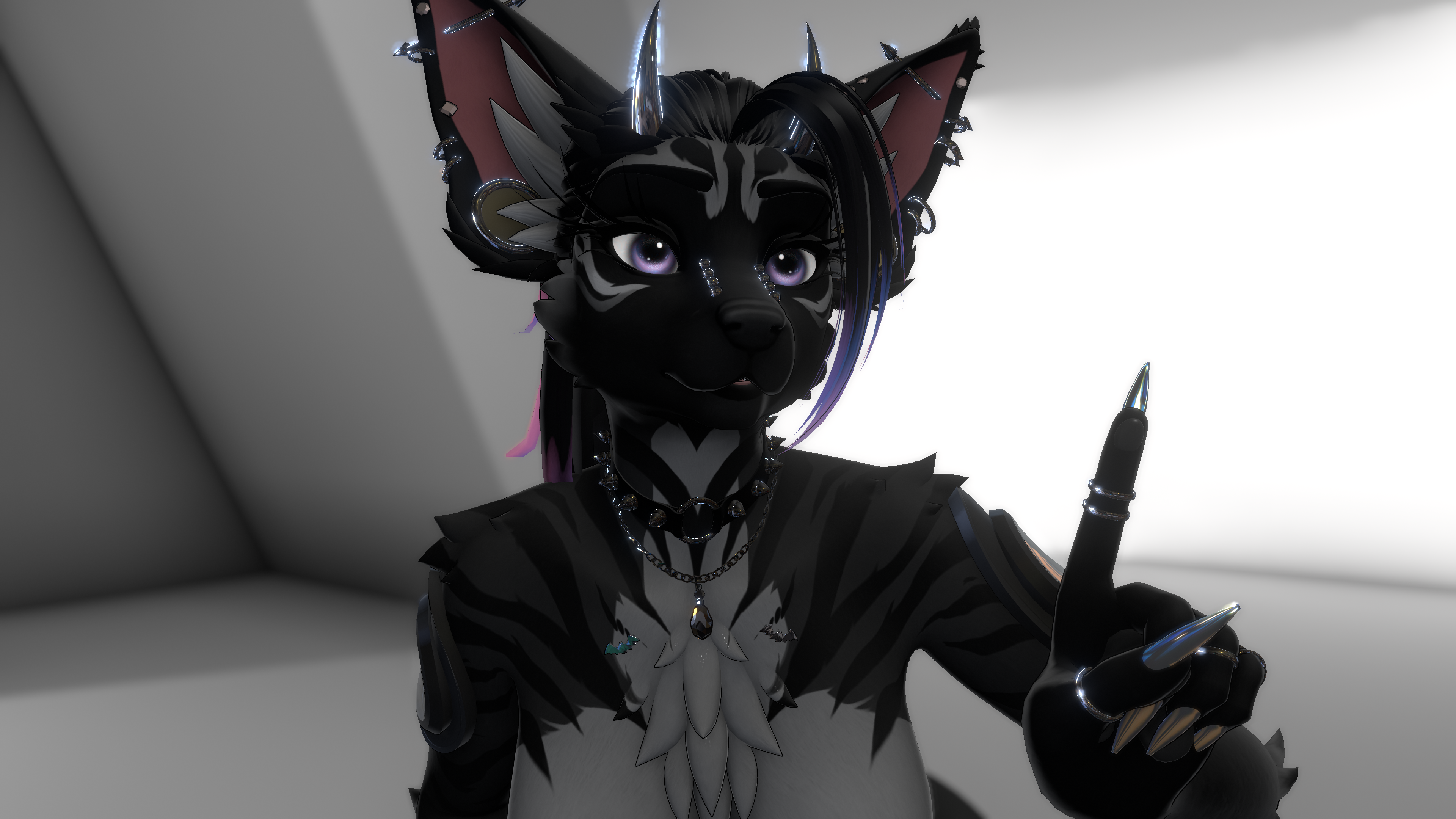 Striped Yeen - Foxipaws Nebula Textures -Charcoal