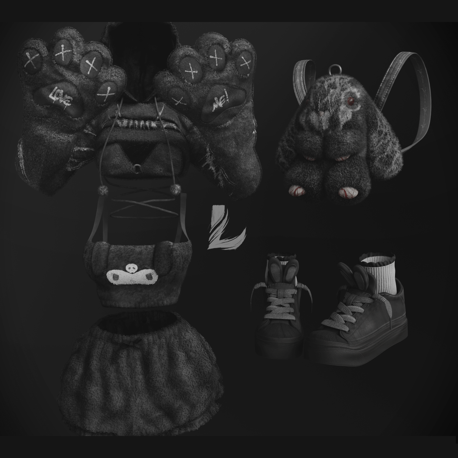 BUNNY OUTFIT SET (Personal and Commercial)