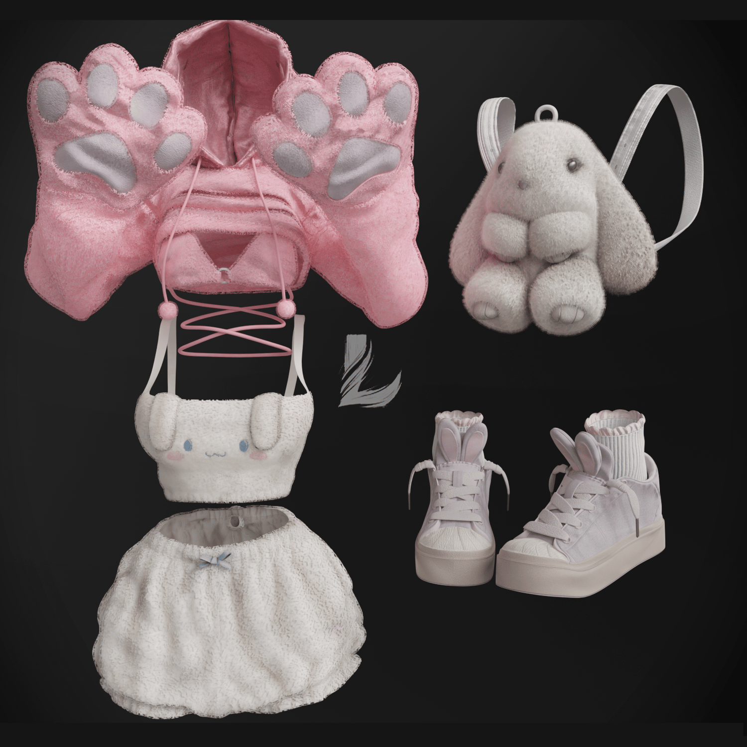 BUNNY OUTFIT SET (Personal and Commercial)