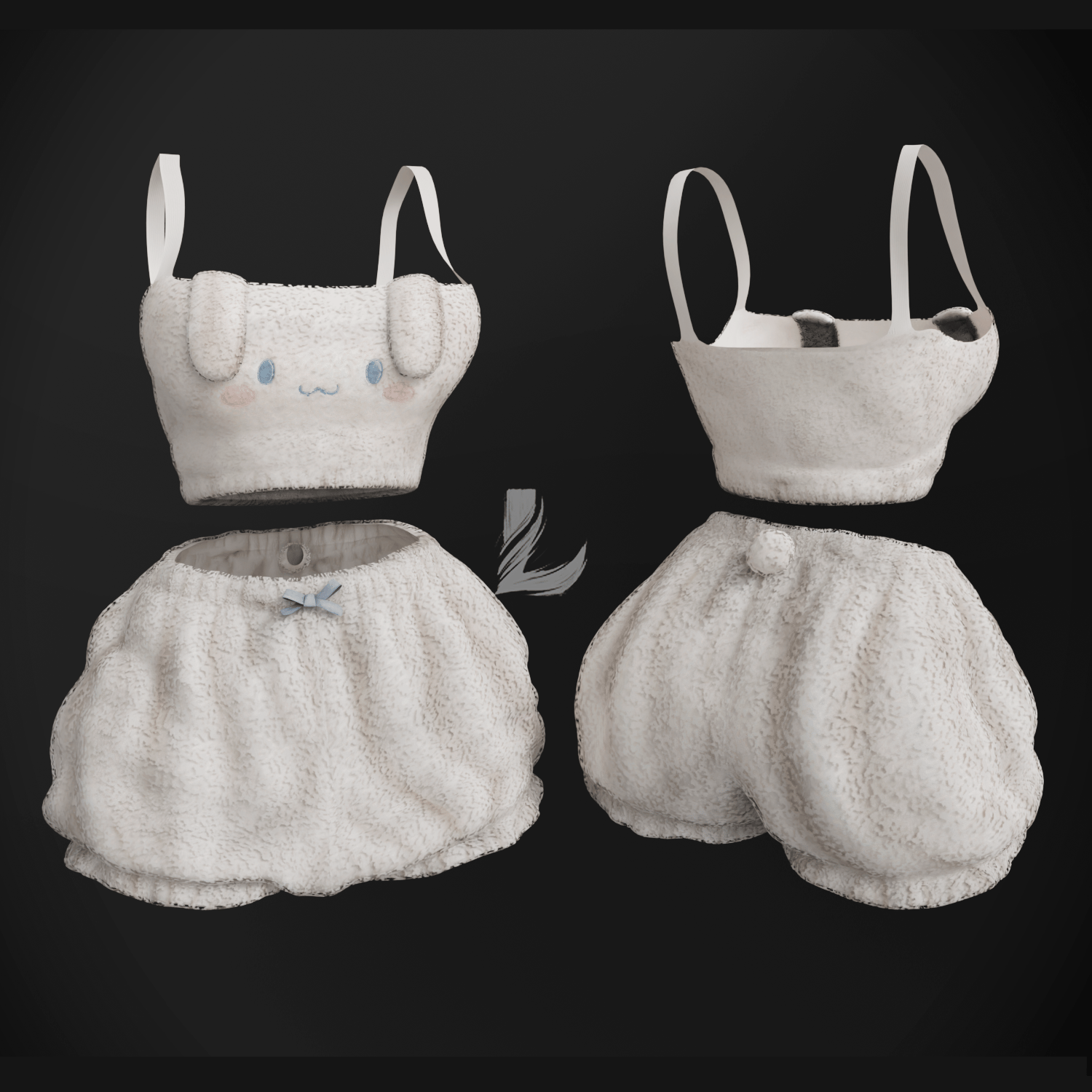 BUNNY OUTFIT SET (Personal and Commercial)