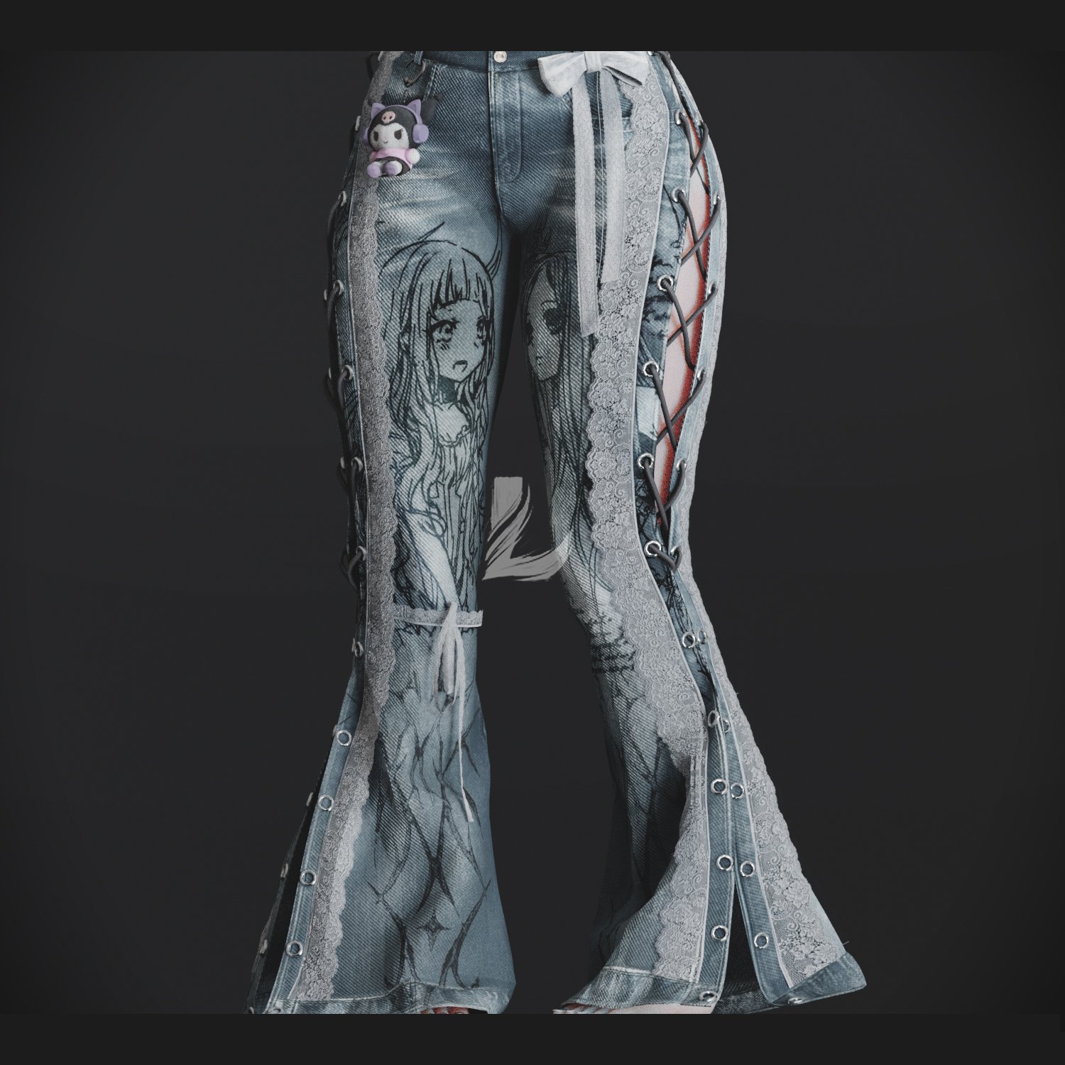 Y2K PANTS + KEYCHAIN (Personal and commercial)