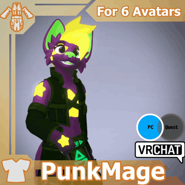 PunkMage Outfit (Pupper Mayu NovaBeast Lumistera Goobastera Waggan)