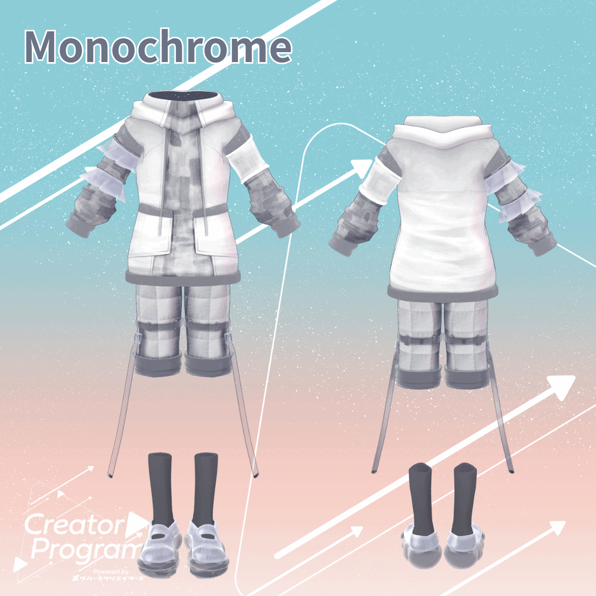 UrarakaPatchwork Hoodie (Four Color Variations included!)  - By あぶりメラミ / CP11