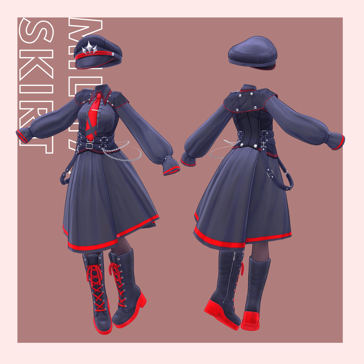 Military Skirt Outfit  / CP31