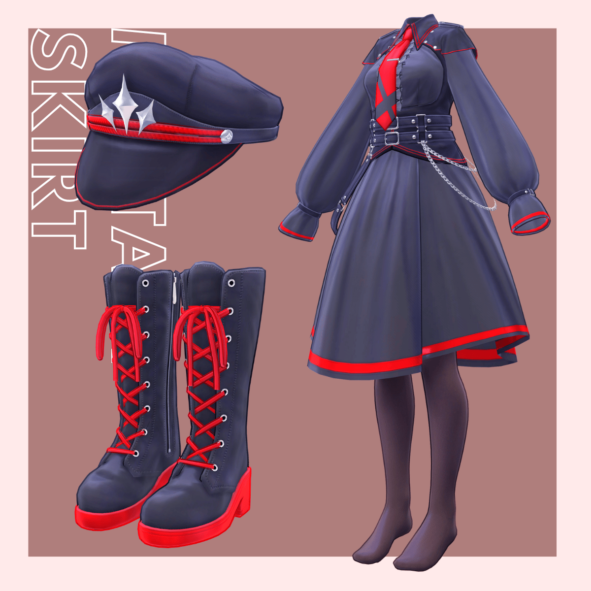 Military Skirt Outfit / CP31