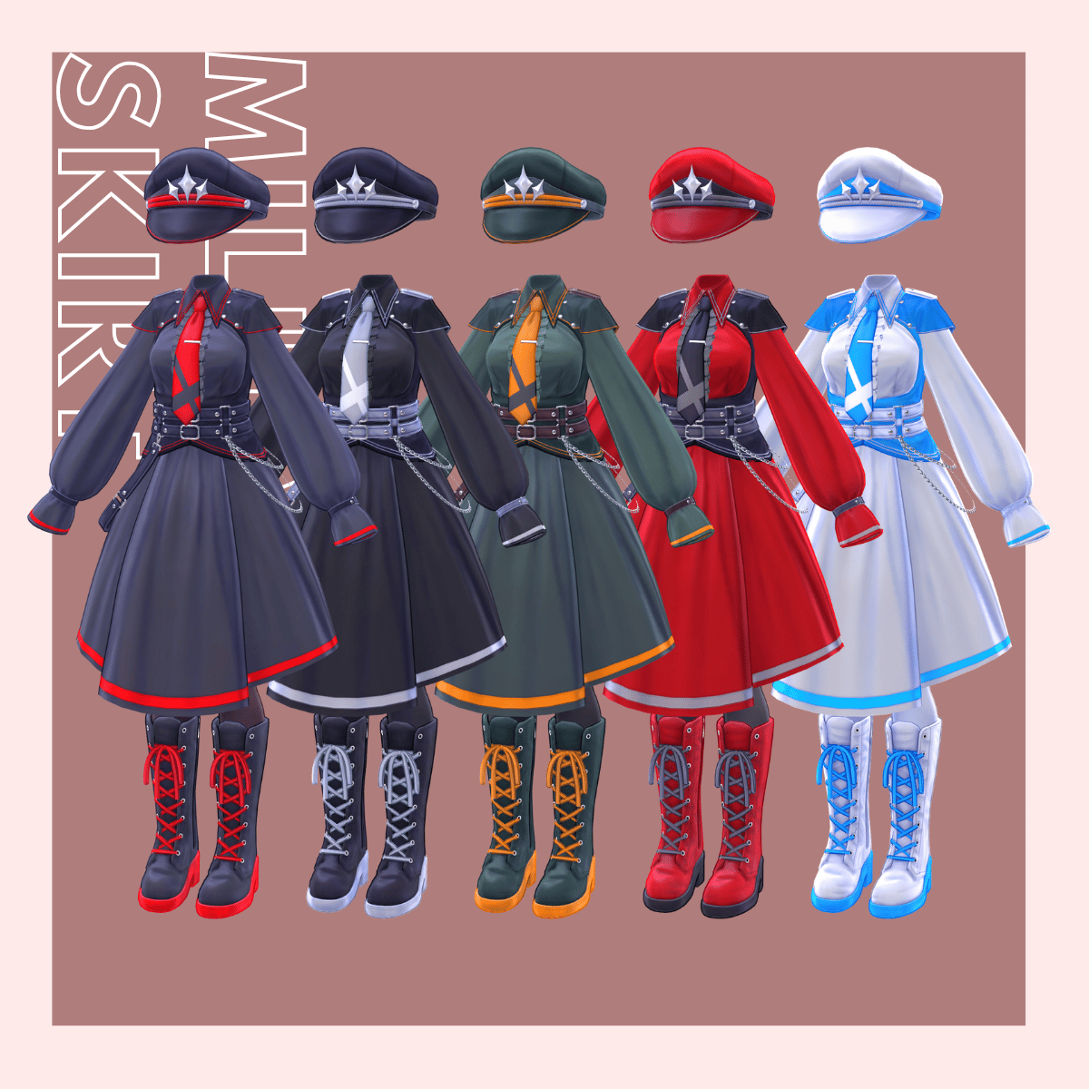 Military Skirt Outfit / CP31