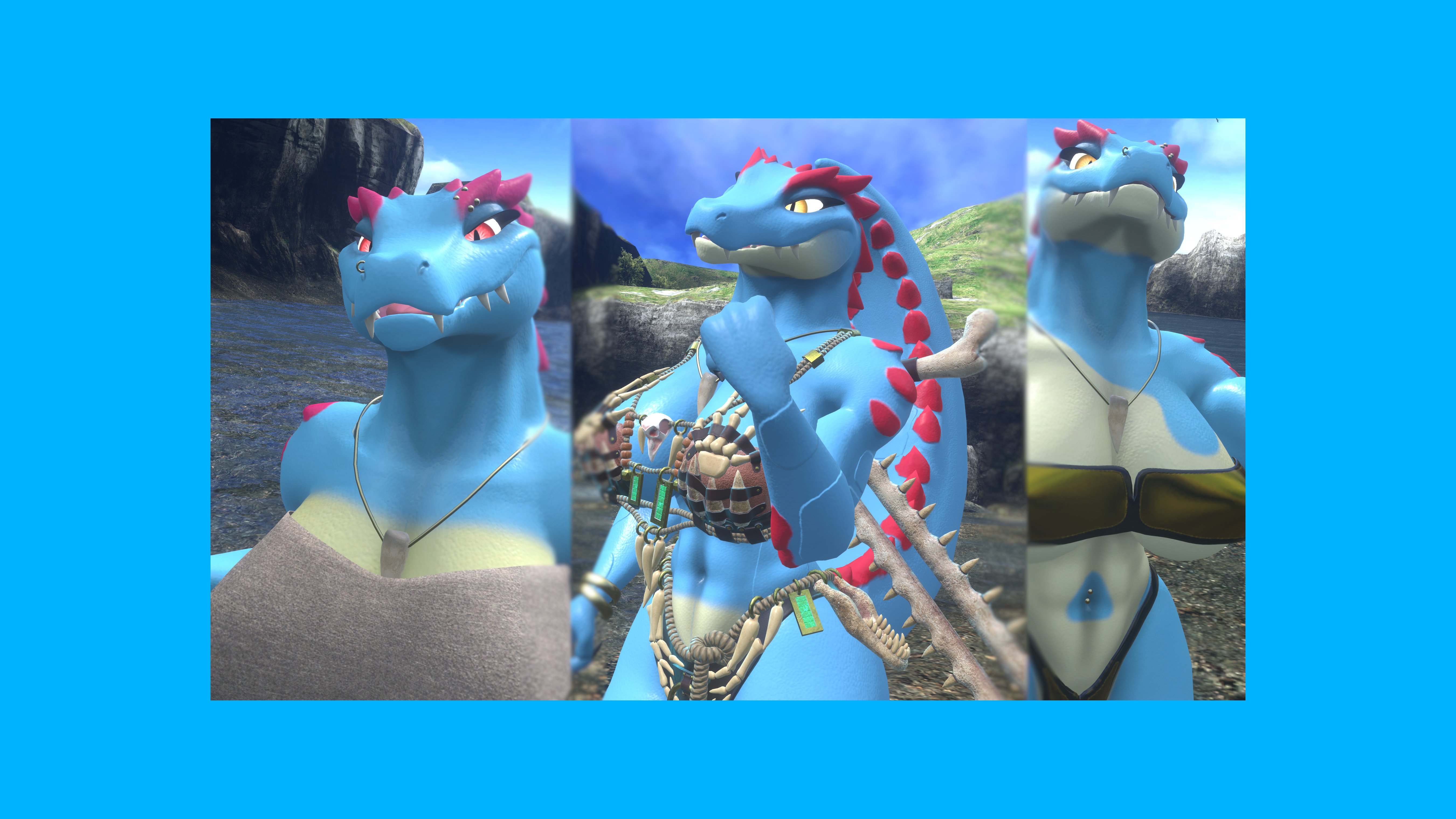 Kroxigor Retexture: Totodile-Feraligatr Evolutions (+shiny)