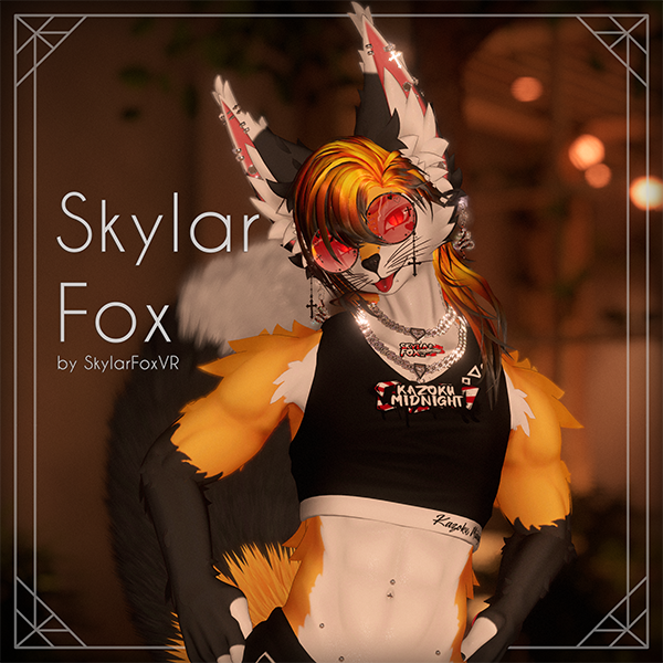 SkylarFox II Twink Fox Base II VRChat Avatar II  Modular, MMD, Facetracking, UwU ! [ New Optimized Mesh & Quest Update !! ]