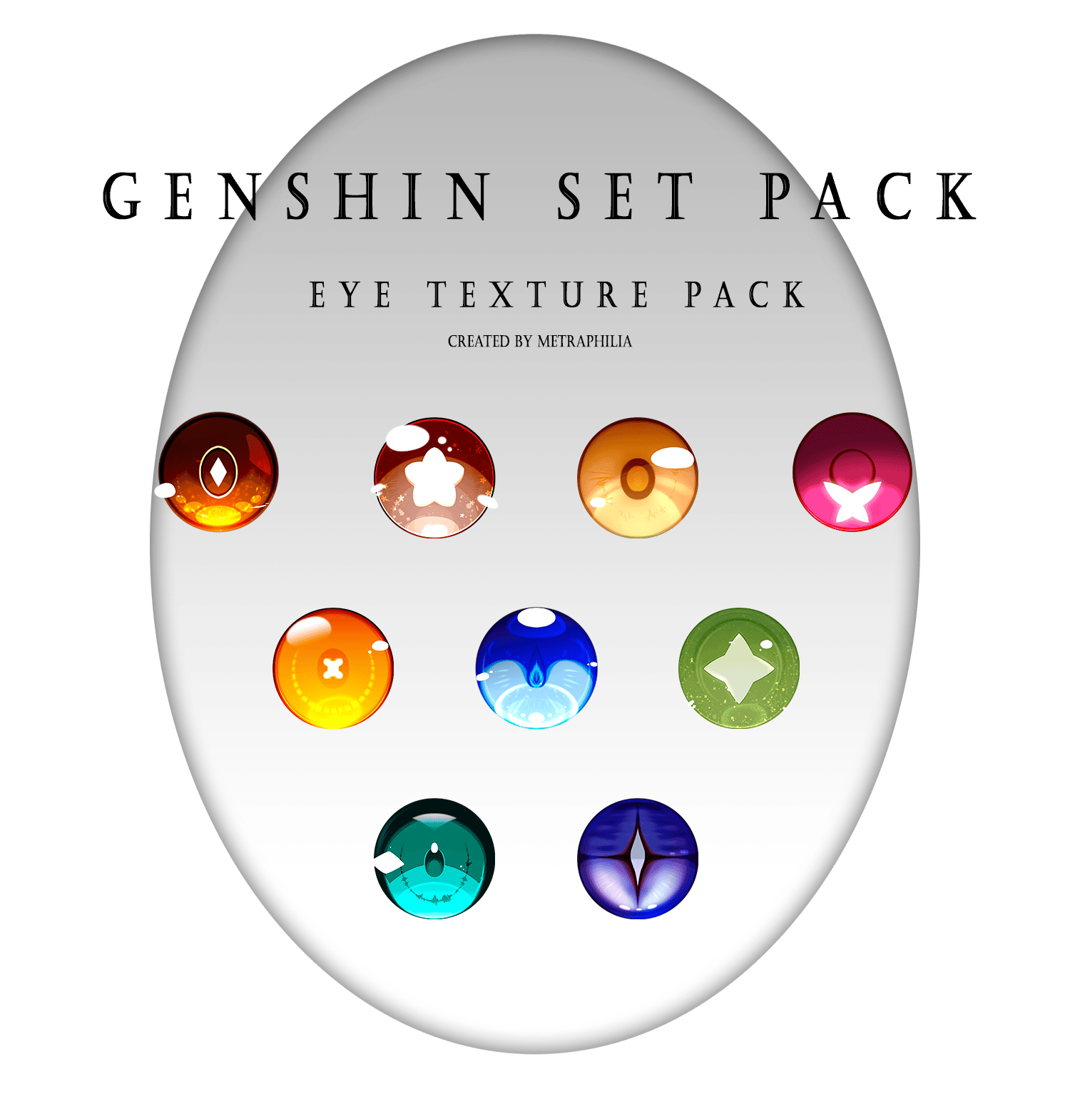 Eye texture pack Set - Genshin Impact (.psd Included)
