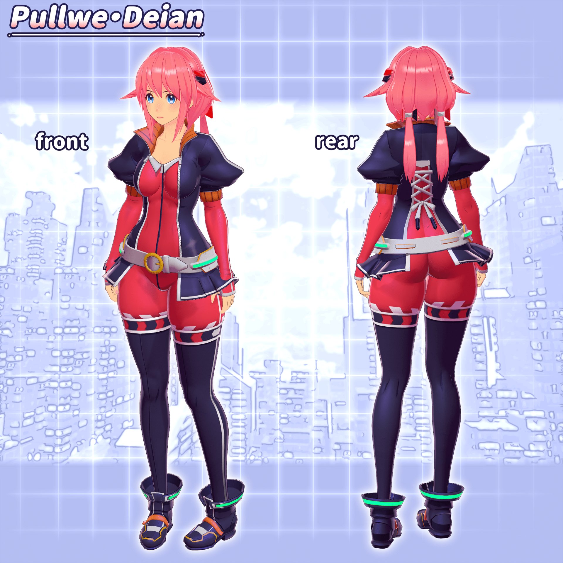 Original character 3D model "Plue Dian" Mirage Black alone