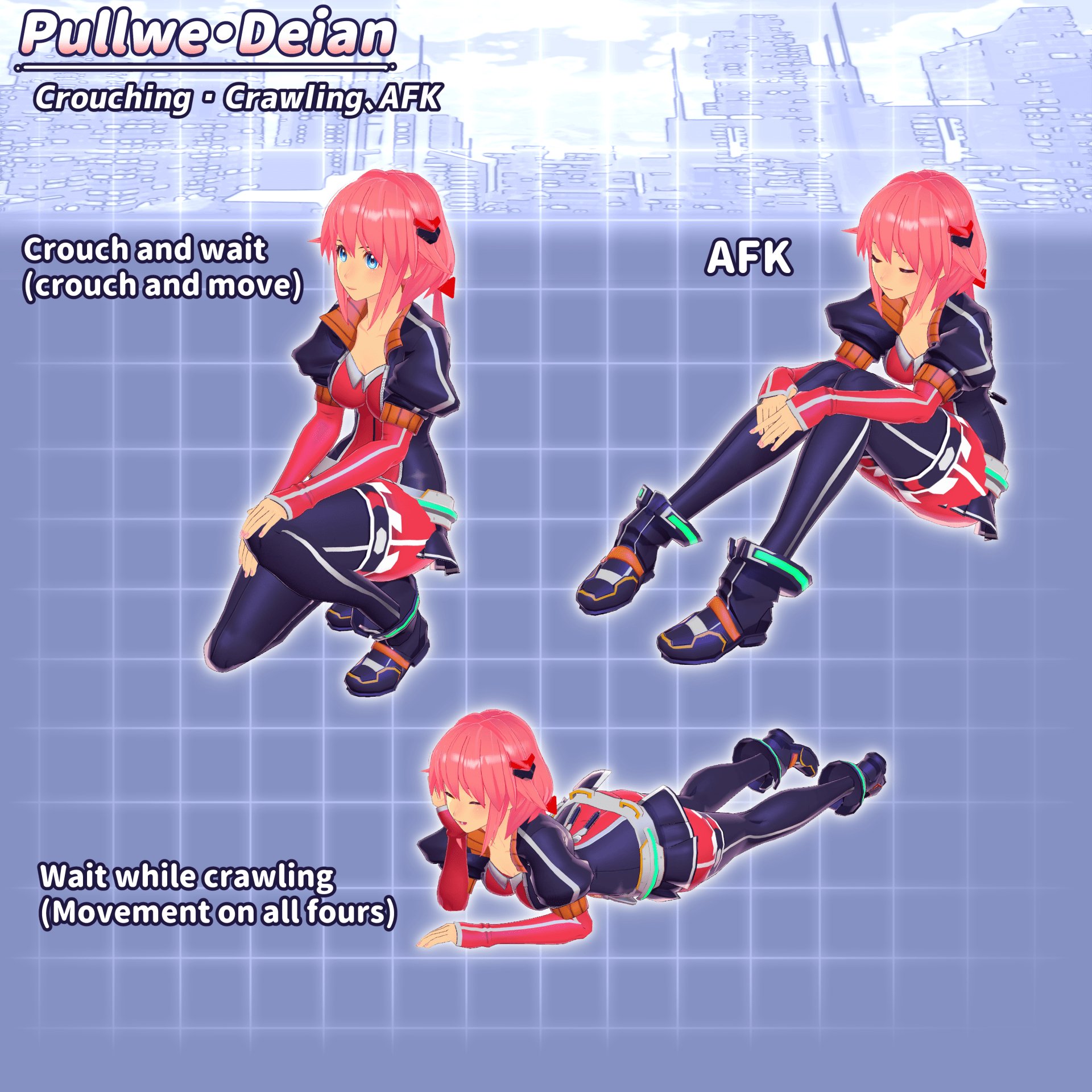 Original character 3D model "Plue Dian" Mirage Black alone