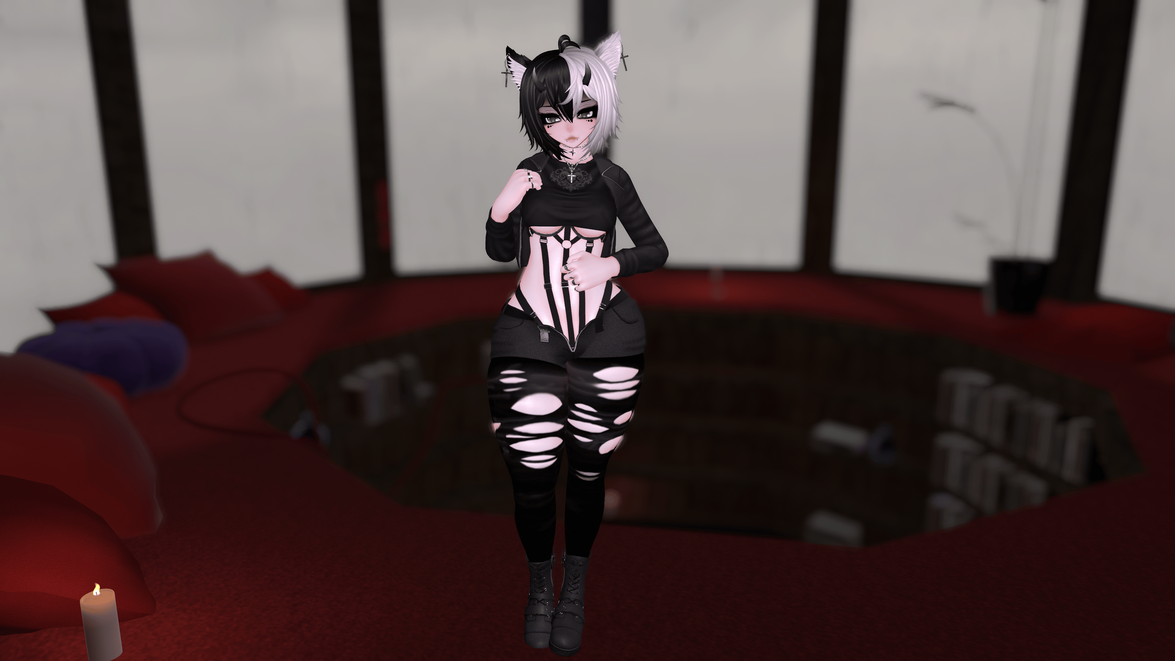 Ivy Goth Girl! FaceTracking! Green Opti Version! (PC/Quest)