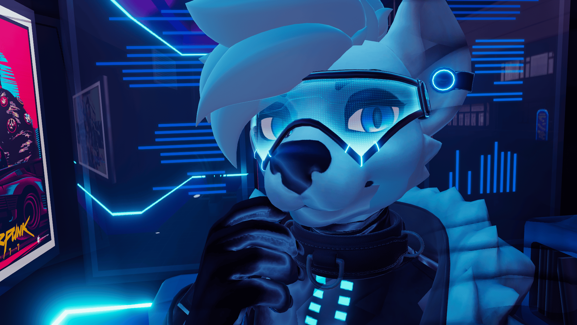 Pound Tech Visor - Hyenid (VRCHAT)