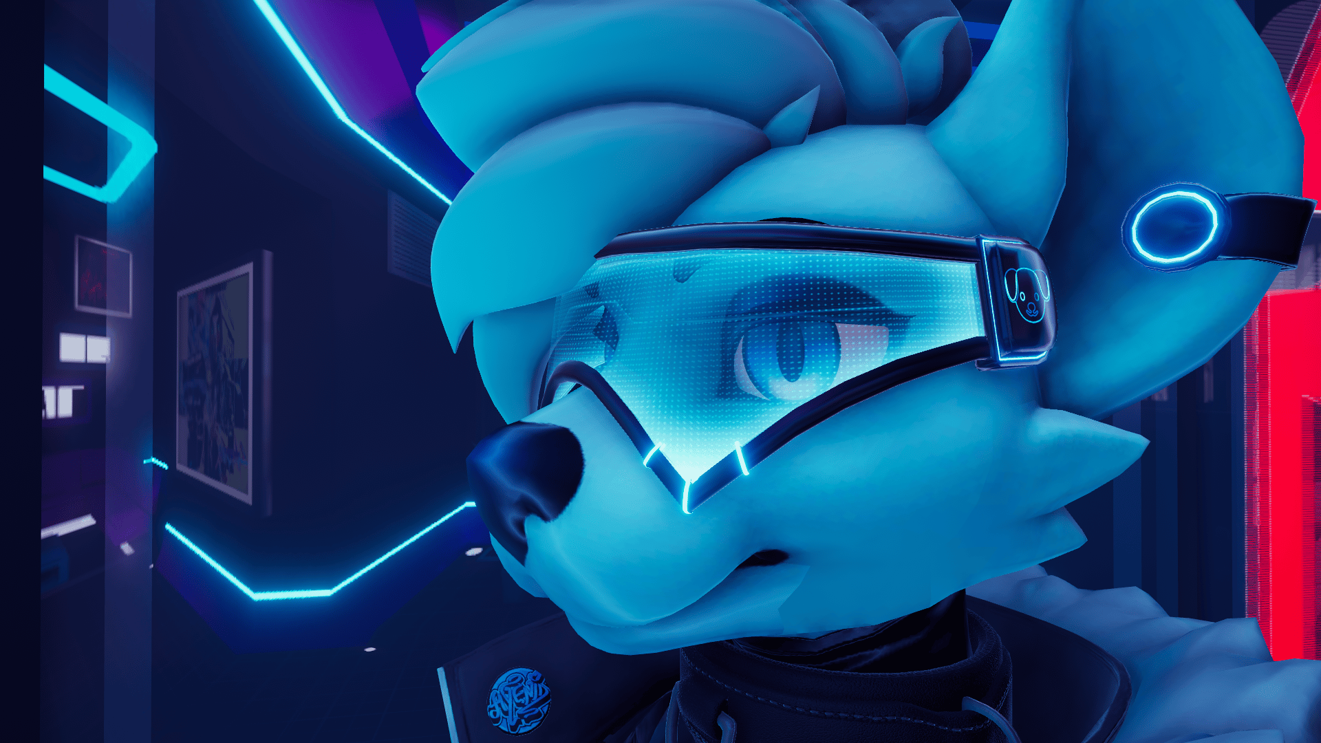 Pound Tech Visor - Hyenid (VRCHAT)