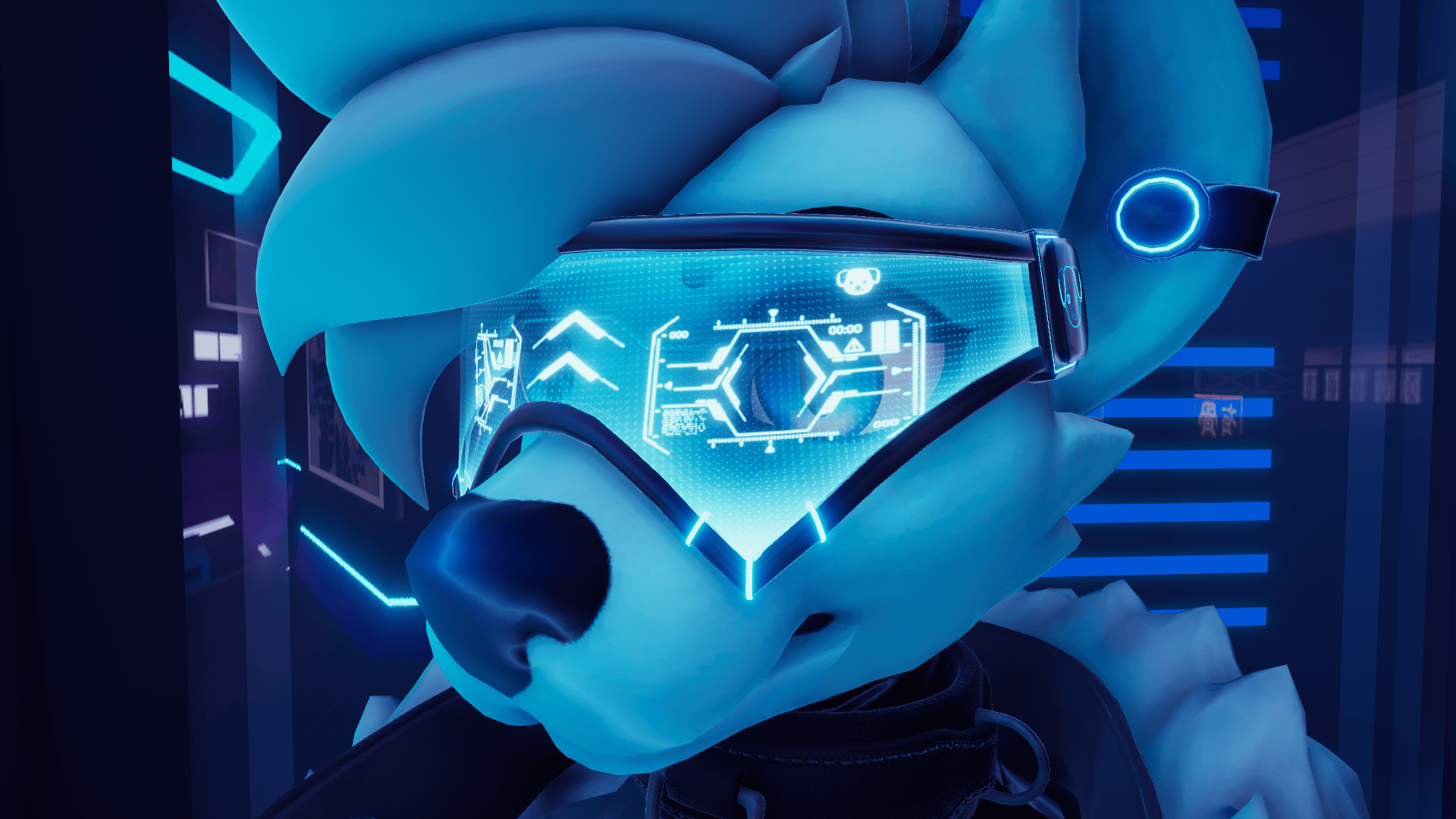Pound Tech Visor - Hyenid (VRCHAT)