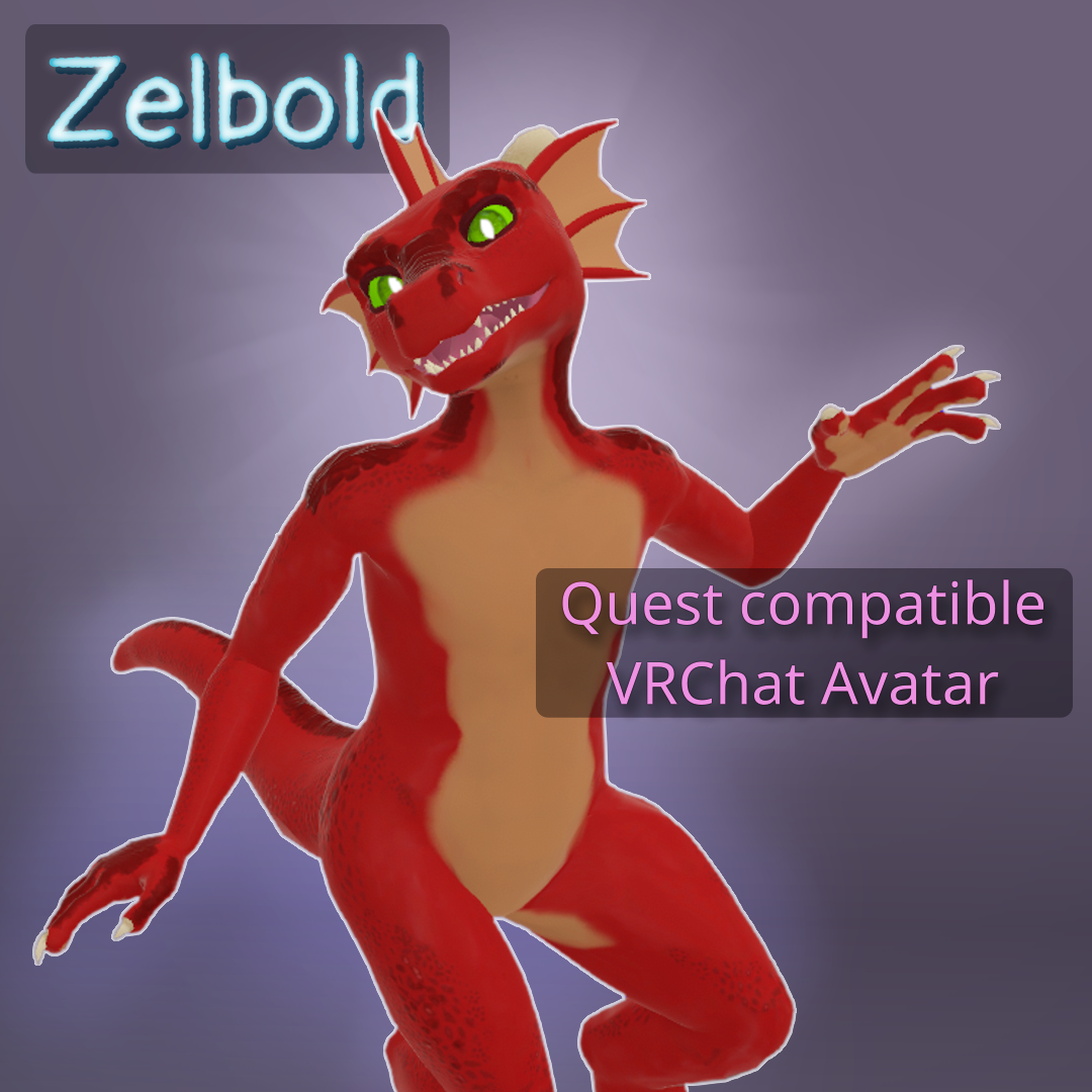 Zelbold - Lightweight (Quest/PC) Kobold Avatar for VRChat