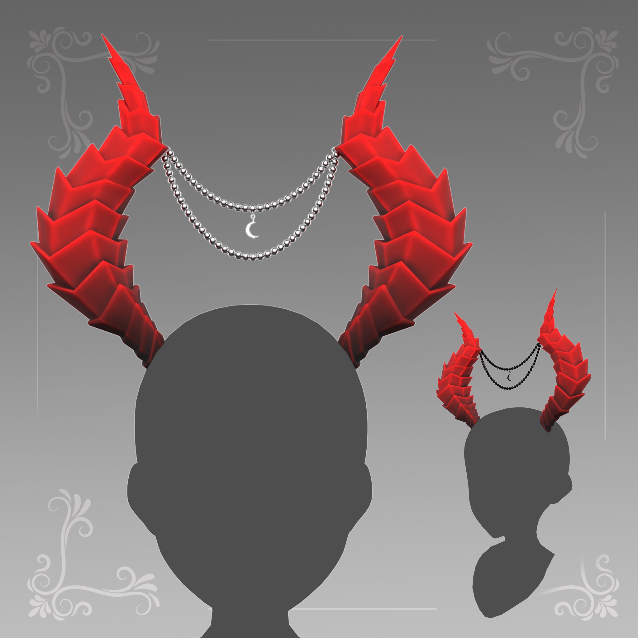 Gothic Demon Horns for VRChat