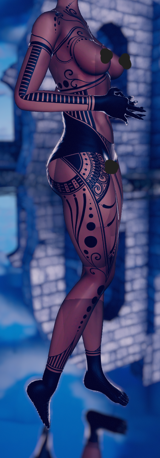 Swirly Zentangle Tattoo [Zin Fit Base]