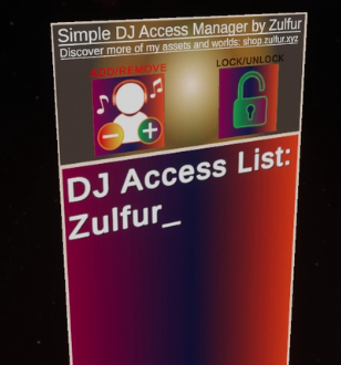 Zulfur's Simple DJ Access Manager