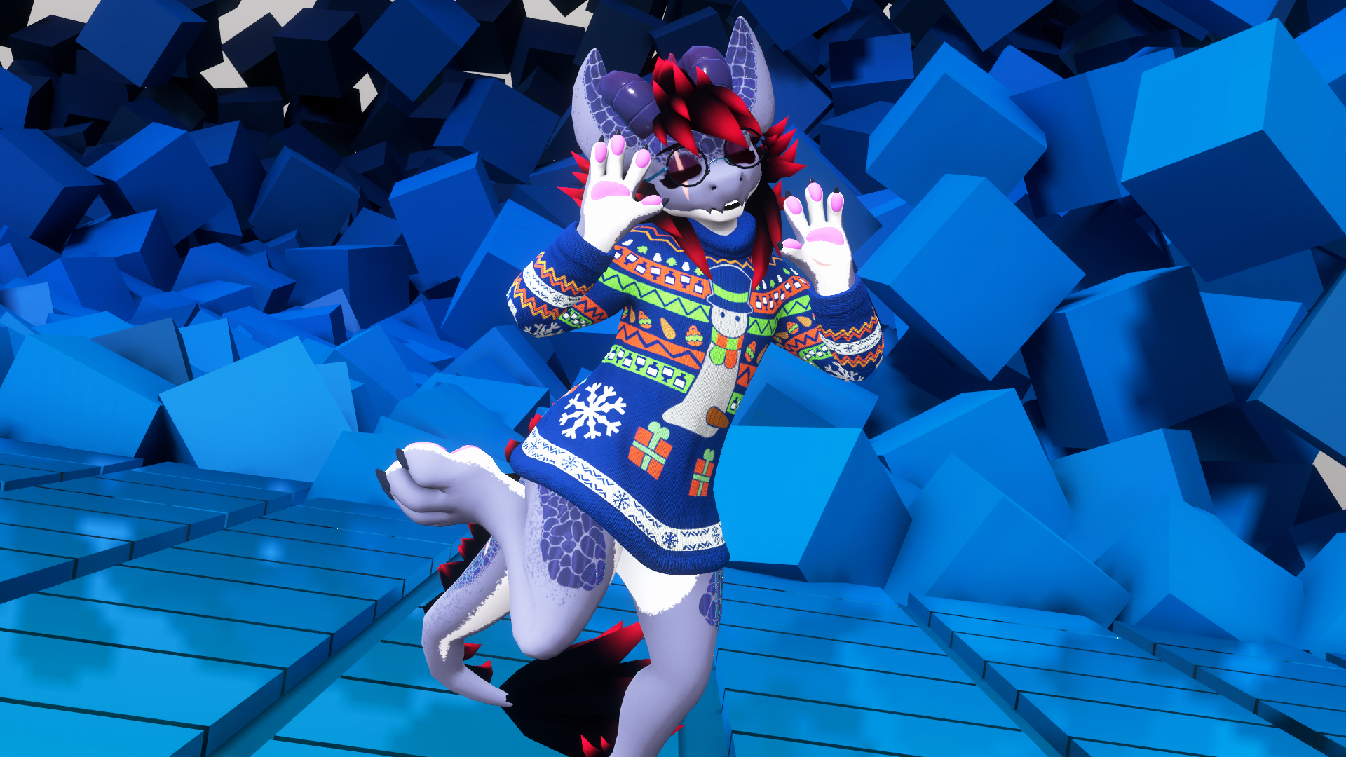 Festive Winterbold Knitted Sweater - TEXTURE ONLY -