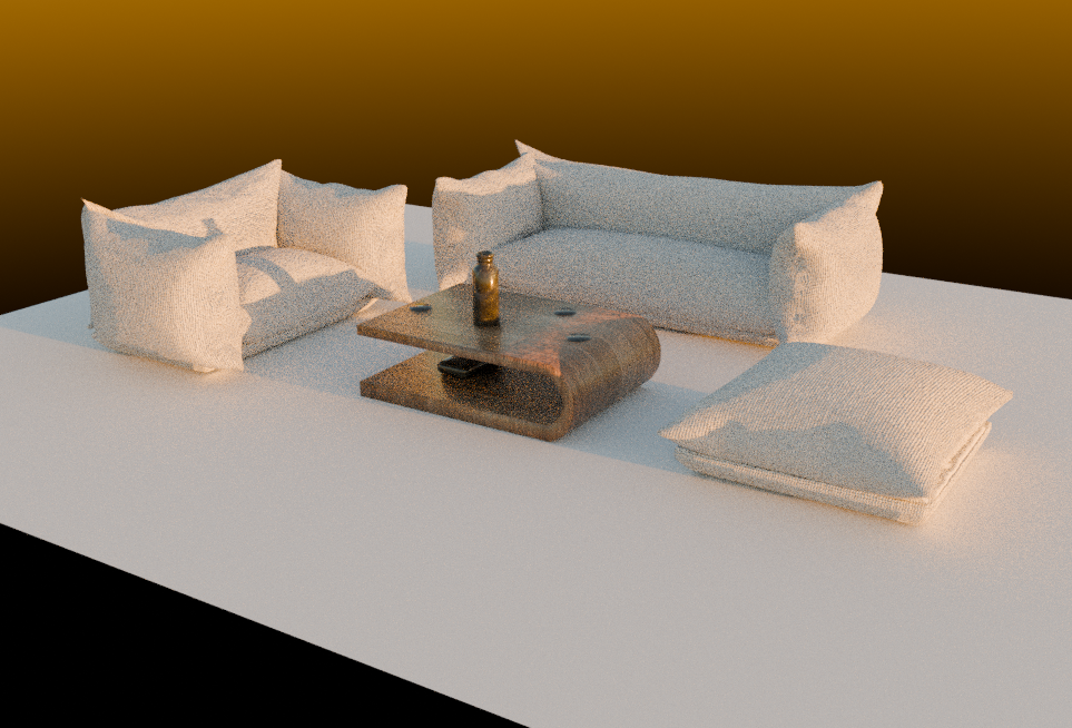 [Vrchat Asset] Modern Minimalist Living Room Set