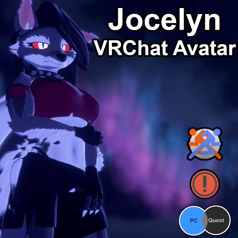 Jocelyn Hellhound VRChat Avatar - PC, SPS, GoGoLoco!