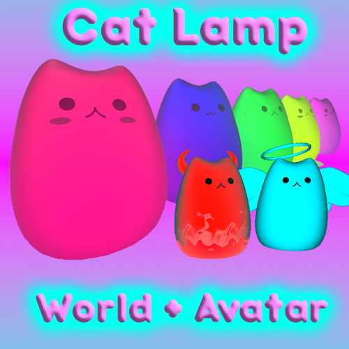 Animated cat lamp. World + Avatar pet follower