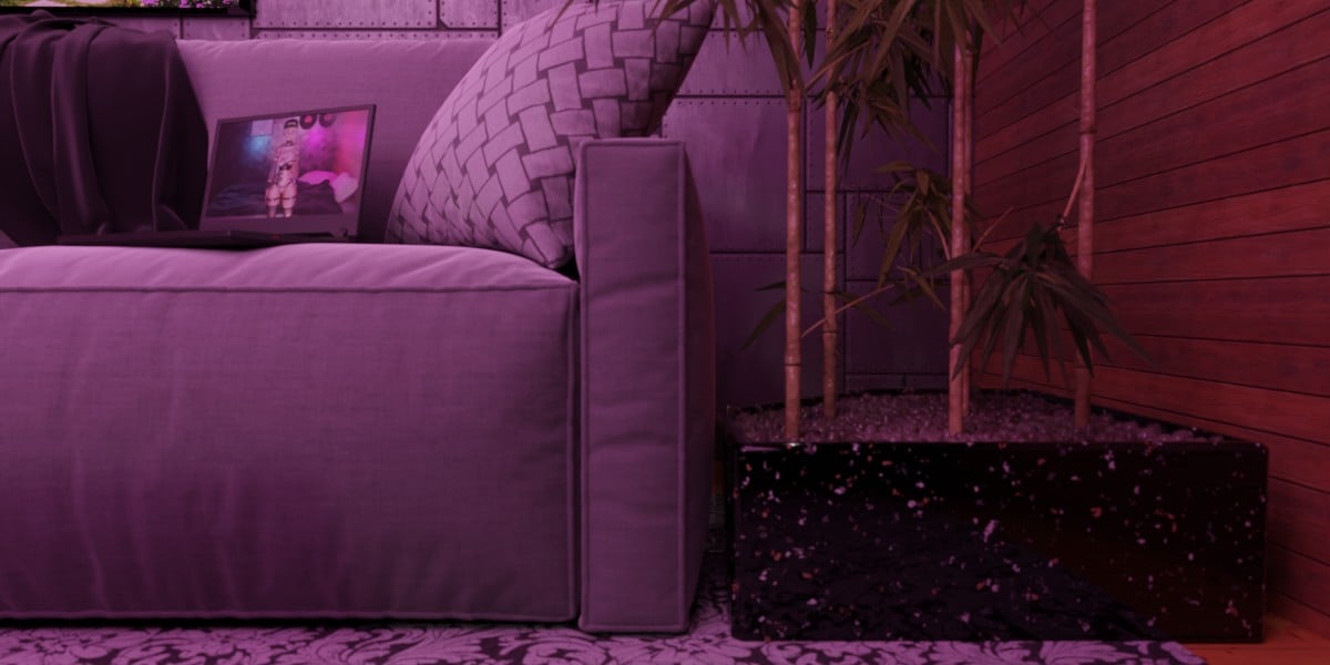 Japanese Living Room Render Scene