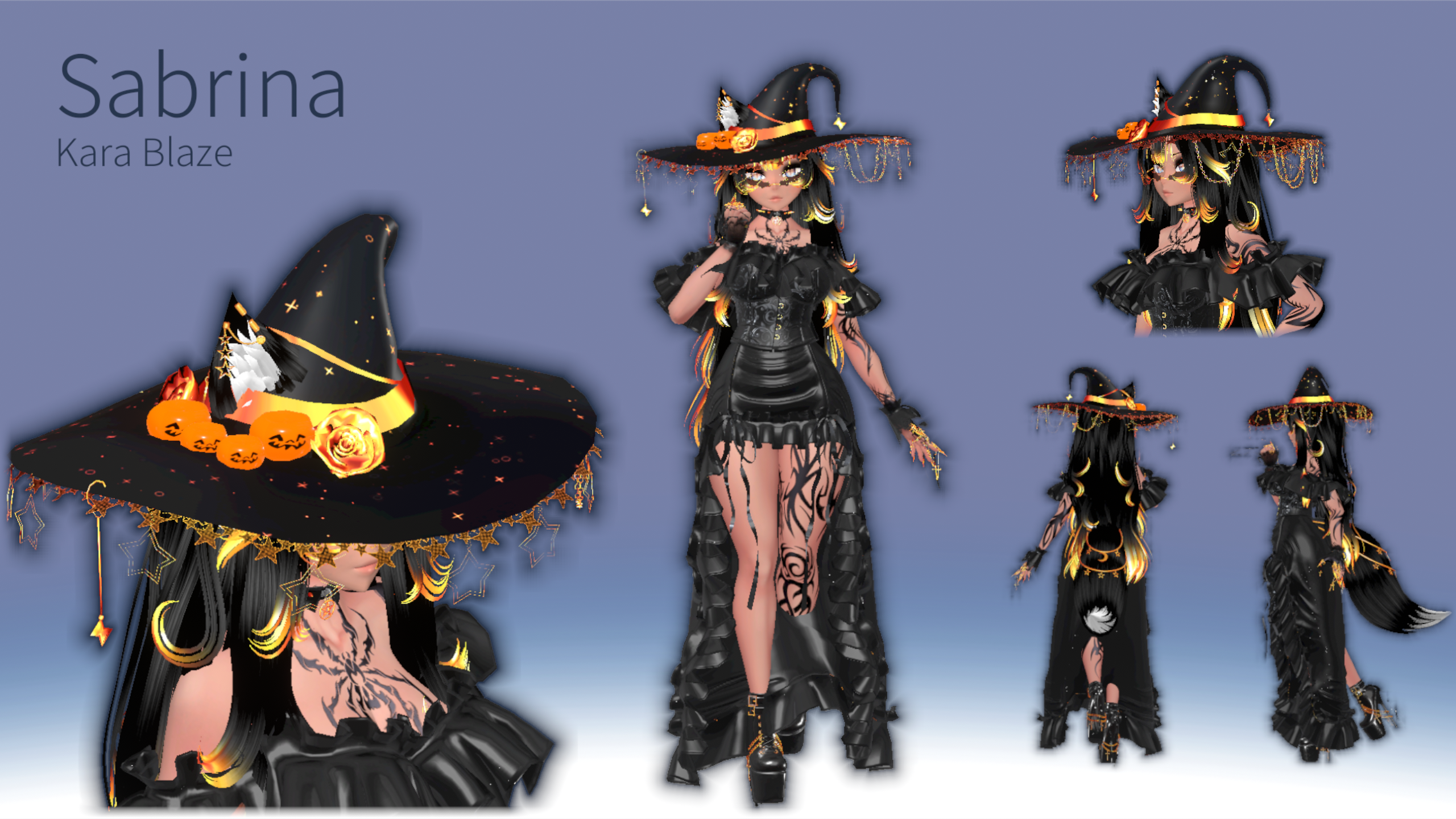 Sabrina - VRChat 3.0 Avatar (PC) Halloween Wolf Witch!