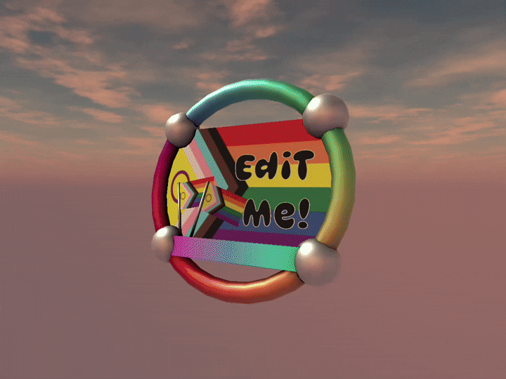 🏳️🌈 LGBT+ Pride Pronouns Pin 🏳️🌈