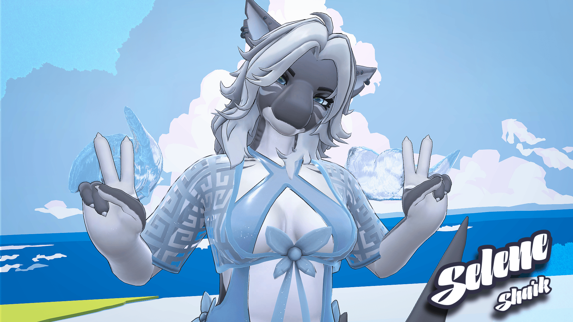 Selene Shark - VRChat Shark Furry Model/Avatar