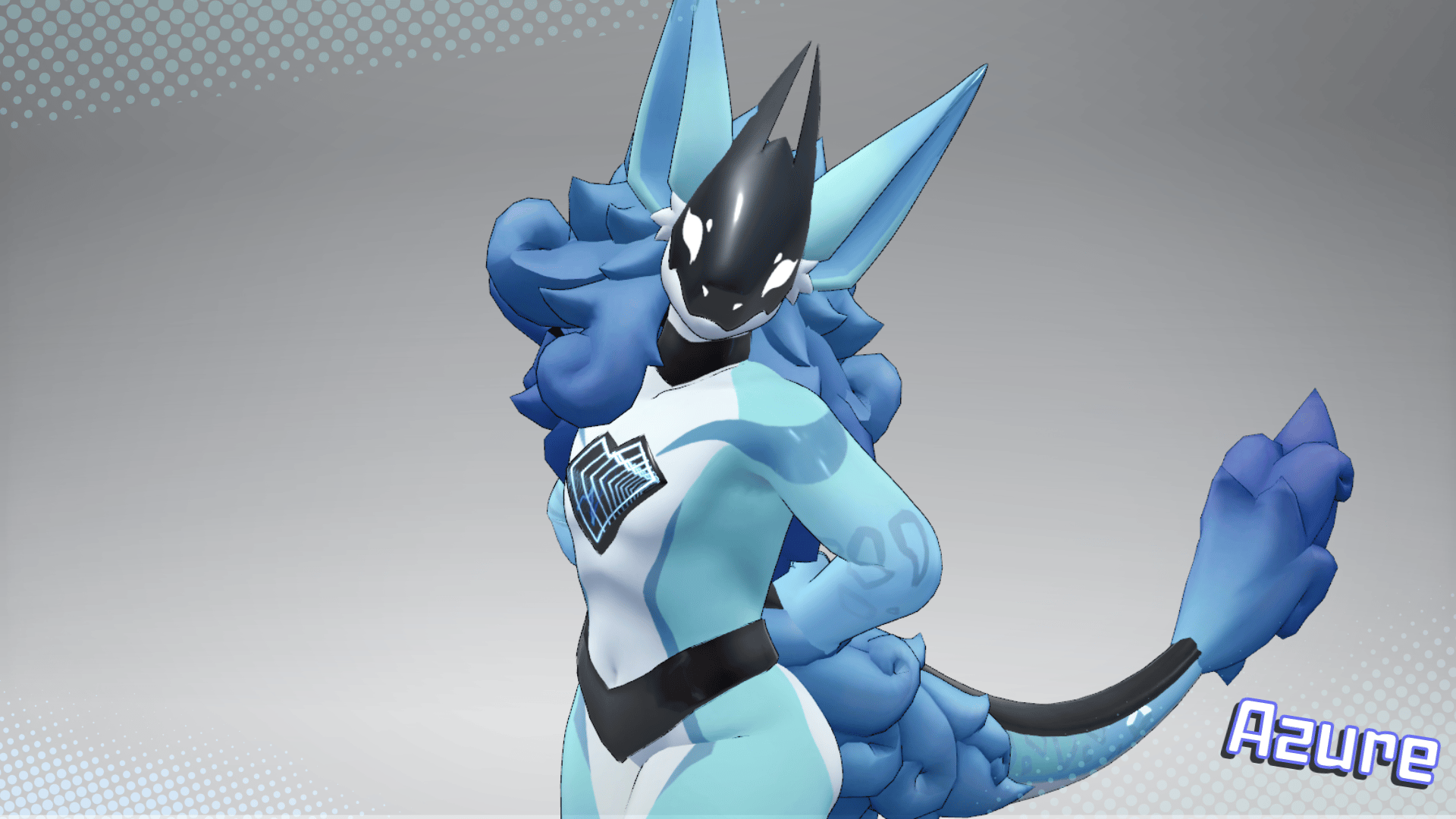 Azure - VRChat Mantled Beast Furry Model/Avatar