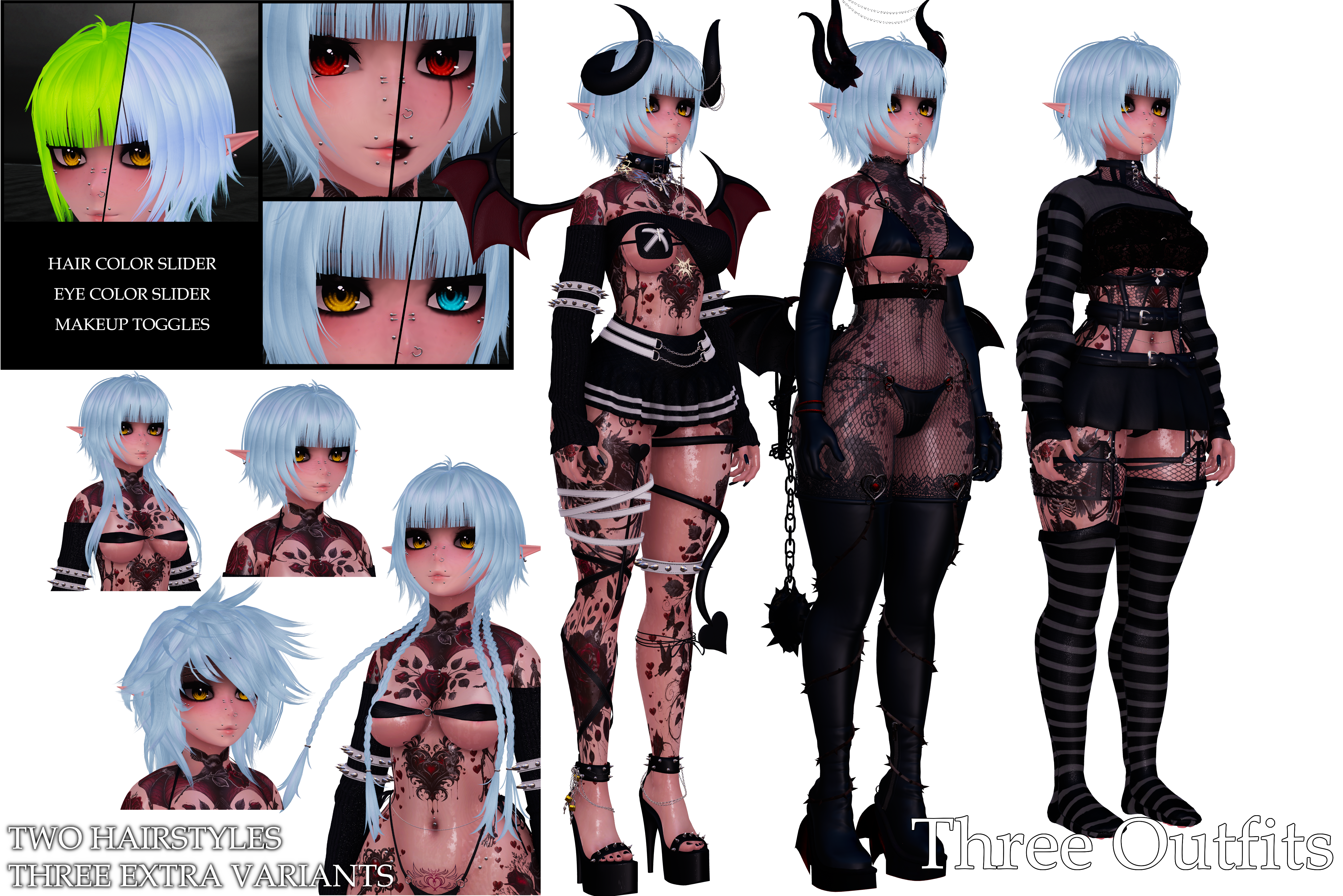 Goth: Vampire X Succubus 1.1 | New features! | VRCFT | GOGO | Limb Scaler | SPS