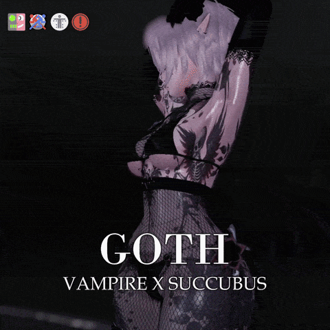Goth: Vampire X Succubus 1.1 | New features! | VRCFT | GOGO | Limb Scaler | SPS