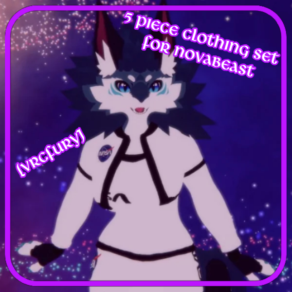 5 Piece Clothing set for Novabeast (VRCFury Prefab)