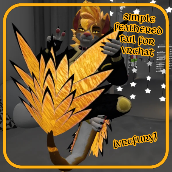 (VRCFURY) Simple Feathered Tail for Vrchat