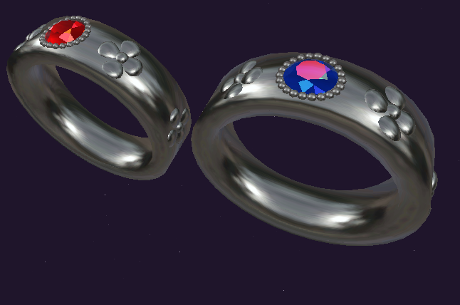 Howl and Sophie ring set (Howl's Moving Castle)