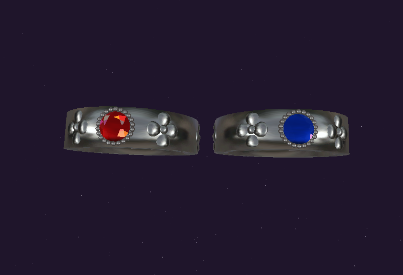 Howl and Sophie ring set (Howl's Moving Castle)