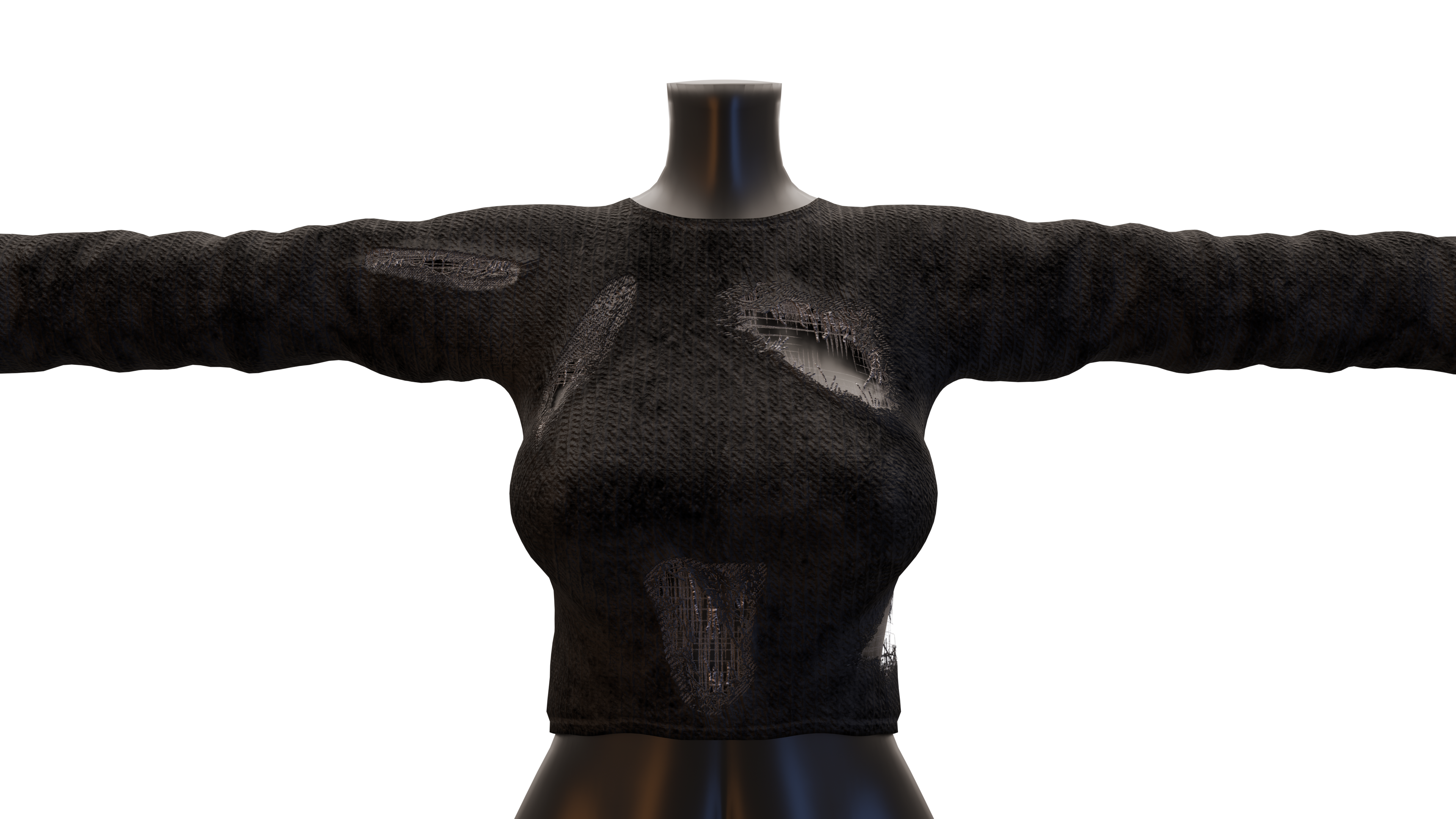 Ripped Longsleeve Croptop [𝗙𝗿𝗲𝗲]