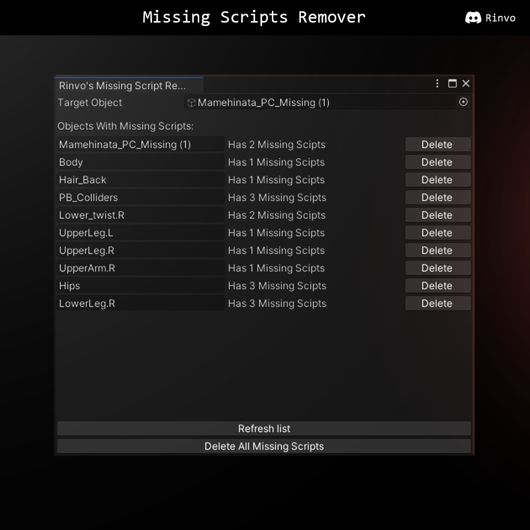 Rinvo's Missing Scripts Remover