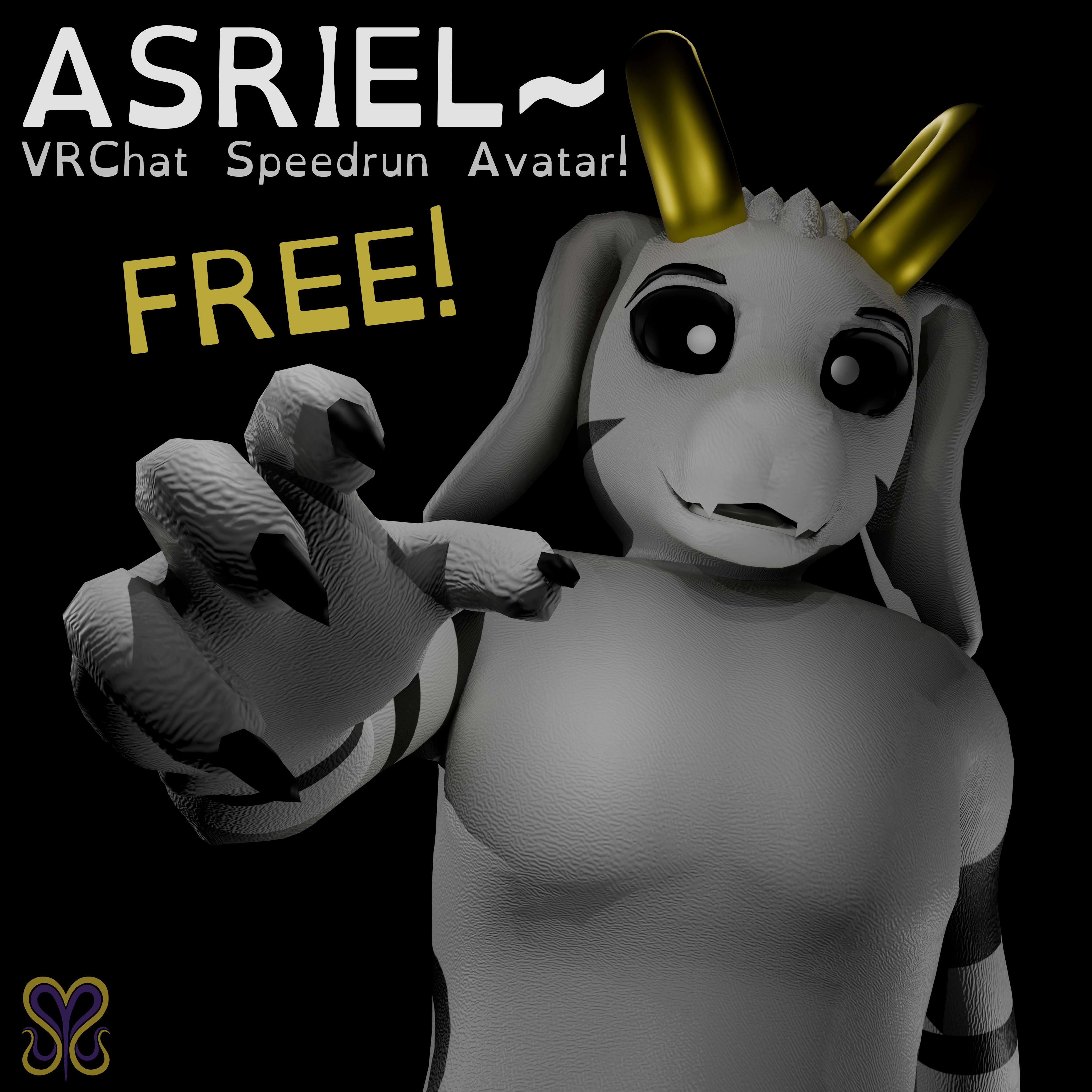 Asriel Dreemurr Femboi~ | FREE Speedrun VRChat Model!