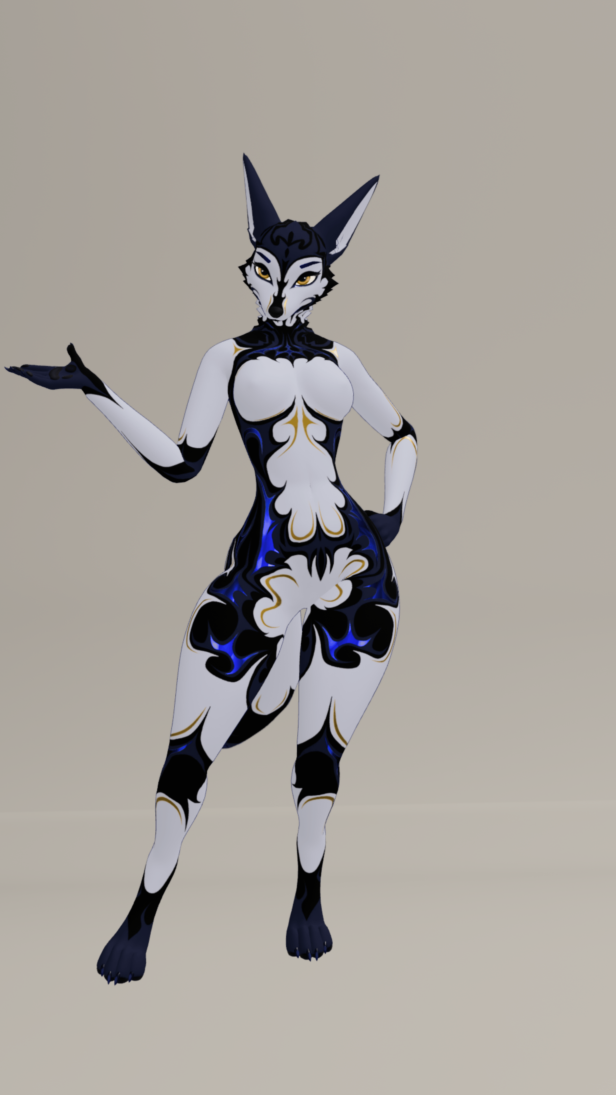 Deep Blue Maned Wolf