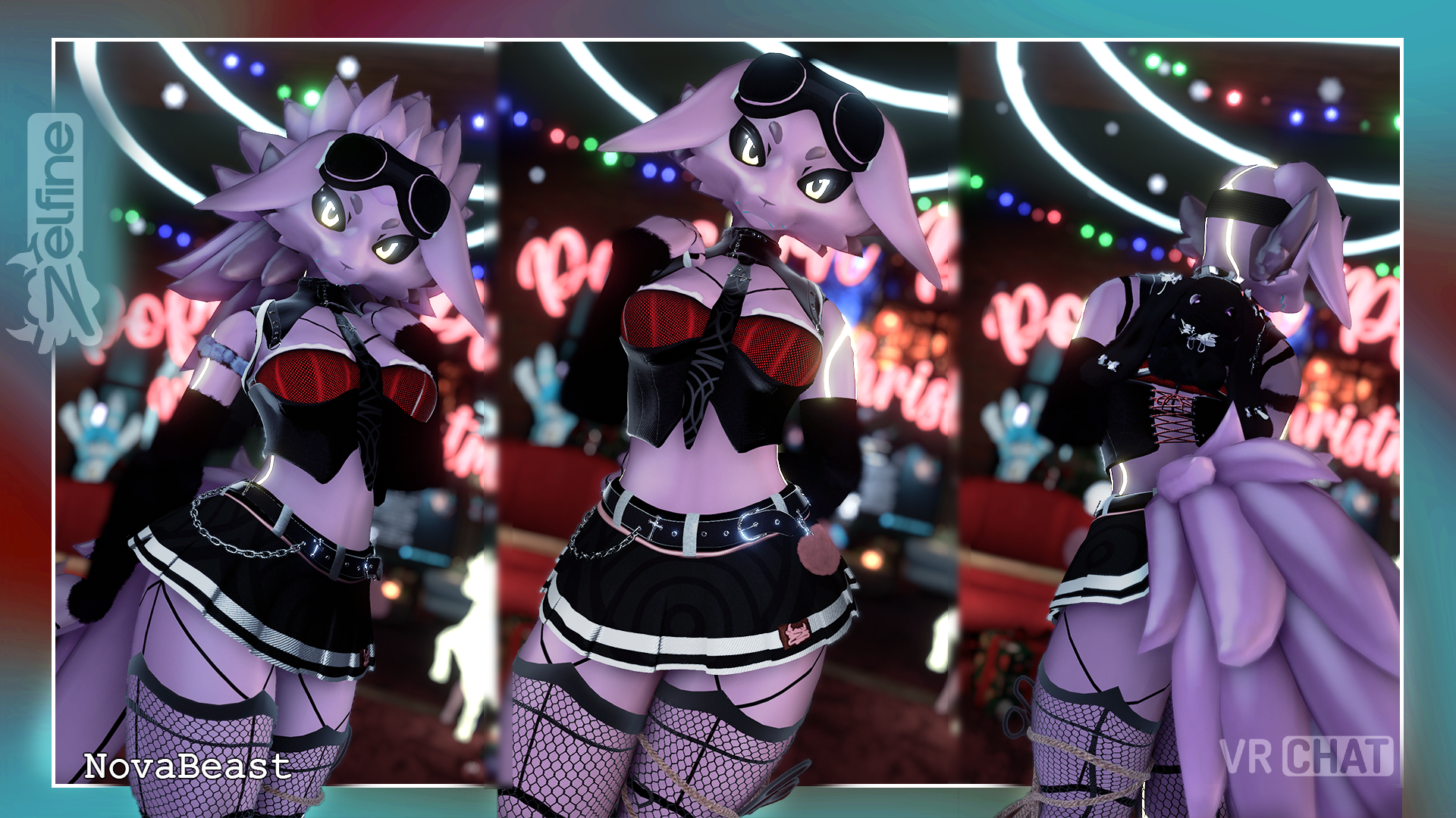 Cute Punk Outfit (Christmas Textures) (Rigged for ZinFit, VRBase EGirl, GodMagician, Saki, Xylo, NovaBeast, FoxMoth, Nardoragon)