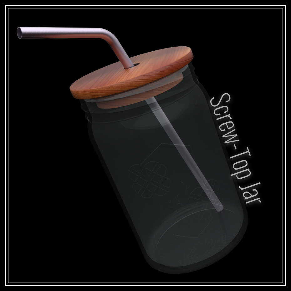 Screw-Top Jar with two lids