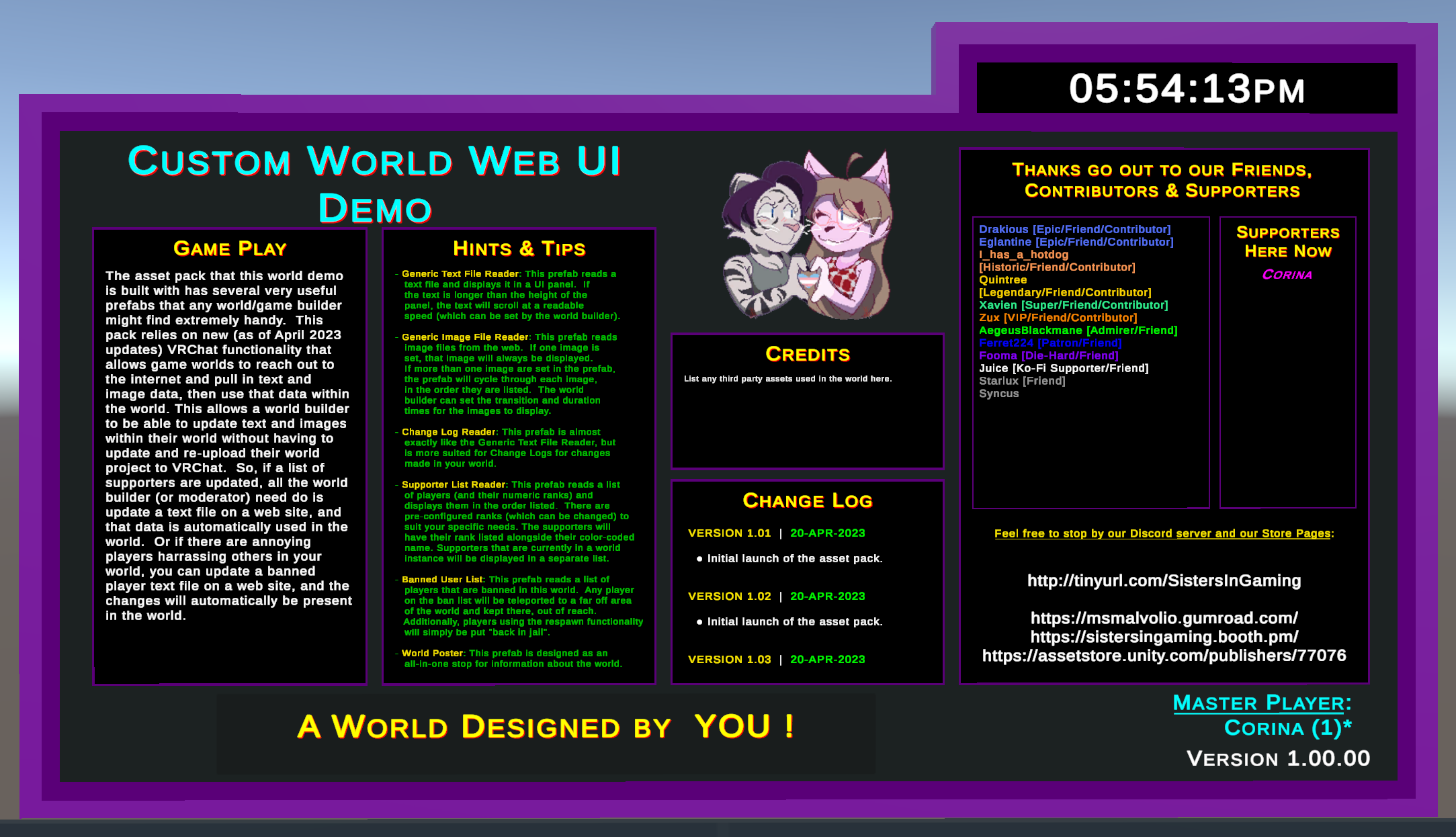 Custom VRC World Web UI Assets (Udon)