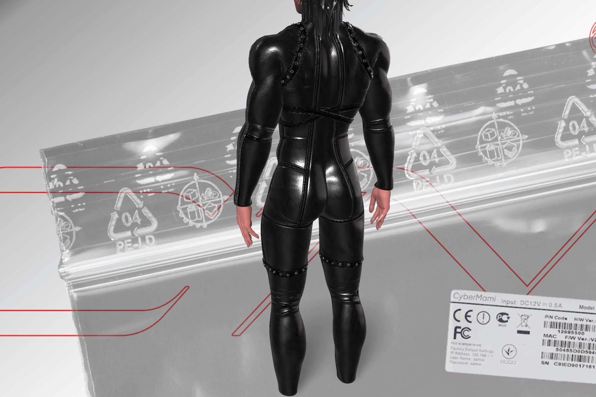 Umbra Latex Male Bodysuit
