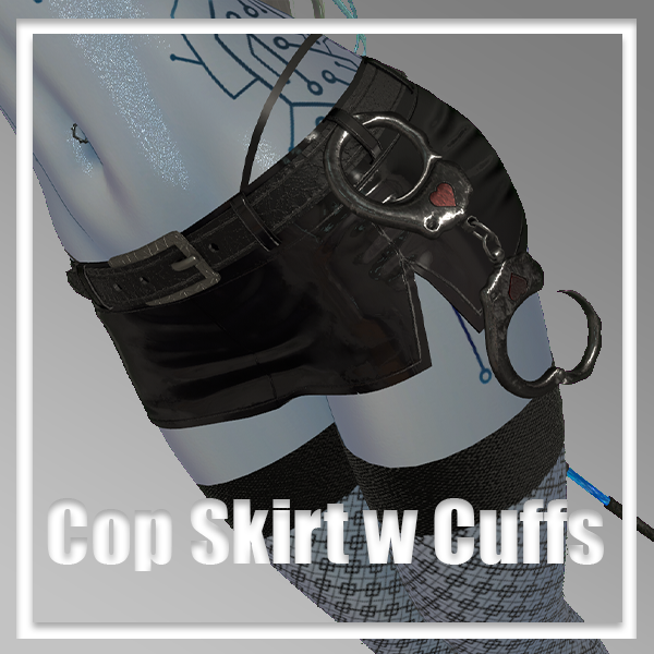 Cop Skirt w/ Handcuffs [Cop Outfit] [Panda, Tori, RP, E-Girl]