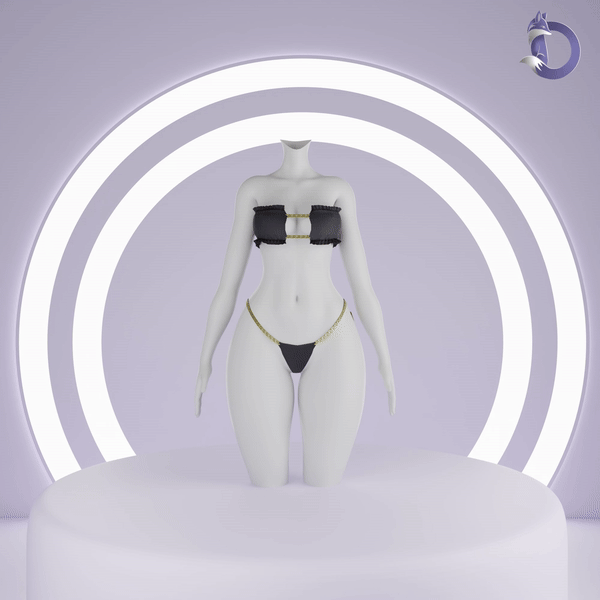  Dinzee's Chained Bandeau Bikini 