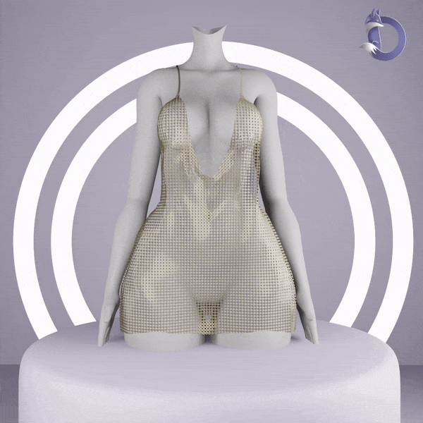 Dinzee's Rimestone Drape Dress